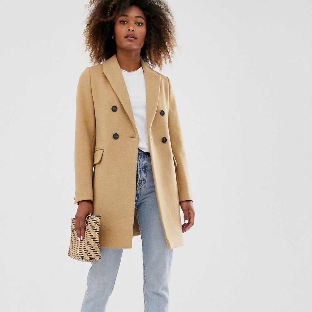 Stradivarius Double-breasted Tailored Coat